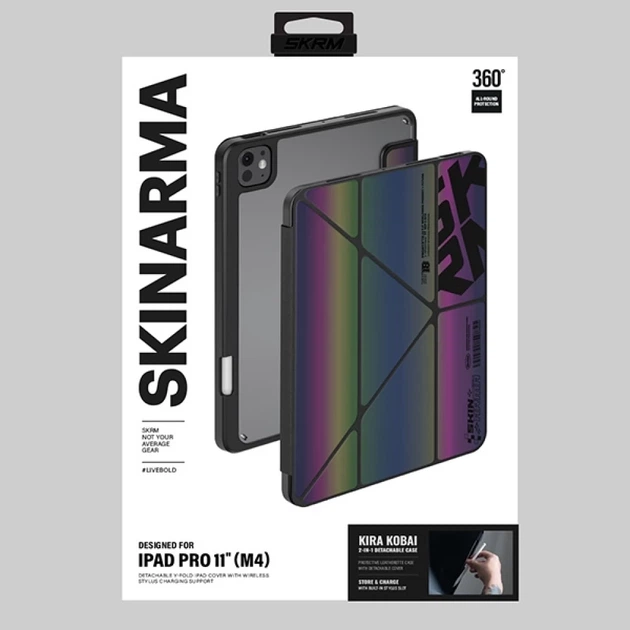 Чехол Skinarma Kira Kobai для iPad Pro 11" (M4) Hologram (SK-PDP11G5-KIRAKOB) - Фото 5 Чехол Skinarma Kira Kobai для iPad Pro 11" (M4) Hologram (SK-PDP11G5-KIRAKOB) - изображение 5