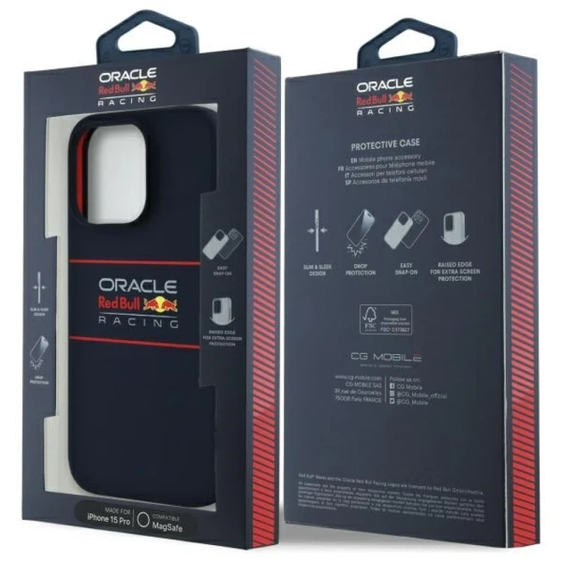 Чохол Red Bull Silicone Horizontal Logo для iPhone 15 Pro Navy with MagSafe (RBHMP15L24SIHSRV) - зображення 8