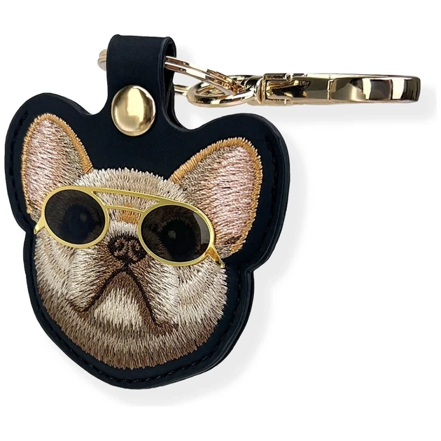 Чехол-брелок Nimmy для AirTag Glasses Cool Dog Black (N-YJ-YSK-01) - изображение 3