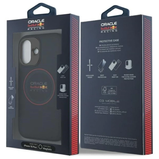 Чохол Red Bull Leather Red Ring для iPhone 16 Plus Navy with MagSafe (RBHMP16M24PUILVR) - зображення 8