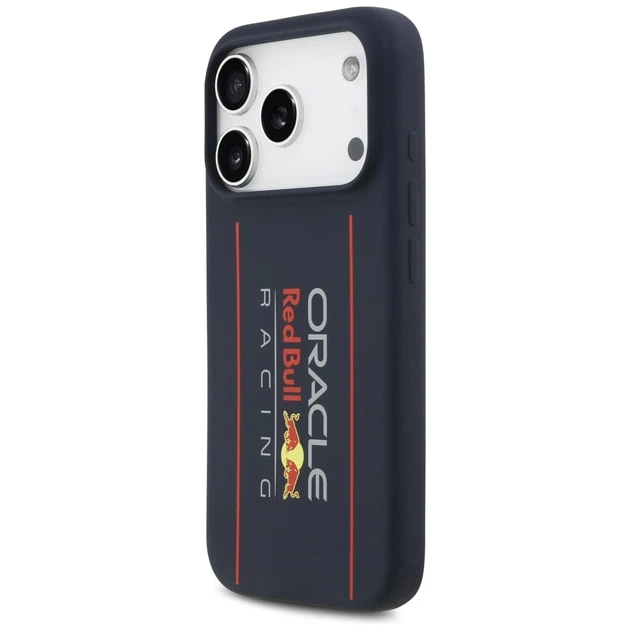 Чохол Red Bull Silicone Oversize Vertical Logo для iPhone 17 Pro Navy with MagSafe (RBHMP17L24SIOLRV) - зображення 2