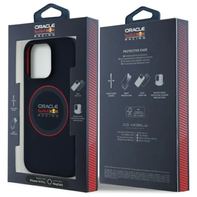 Чохол Red Bull Silicone Red Ring для iPhone 14 Pro Navy with MagSafe (RBHMP14L24SIILVR) - зображення 8