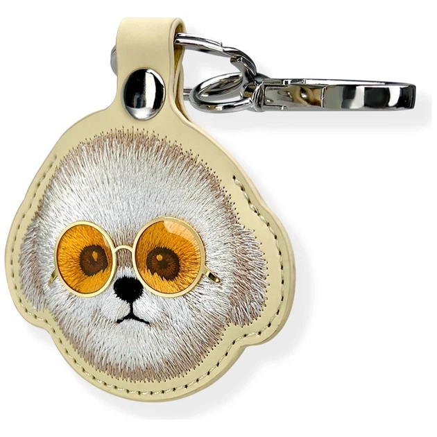 Чехол-брелок Nimmy для AirTag Glasses Cool Dog Khaki (N-YJ-YSK-02) - изображение 3