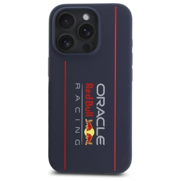 Чохол Red Bull Silicone Vertical Logo для iPhone 15 Pro Navy with MagSafe (RBHMP15L24SIOLRV) - зображення 3
