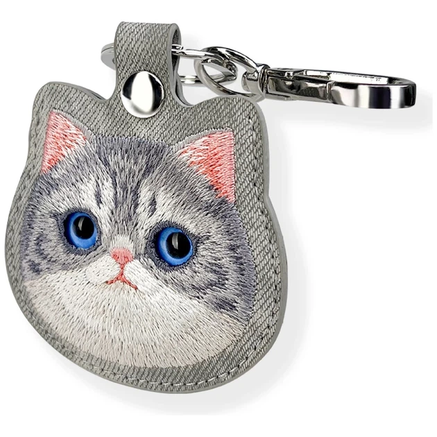 Чохол-брелок Nimmy для AirTag New Big Eyed Pet 2.0 Cat Gray (N-XDY-YSK-023) - зображення 4