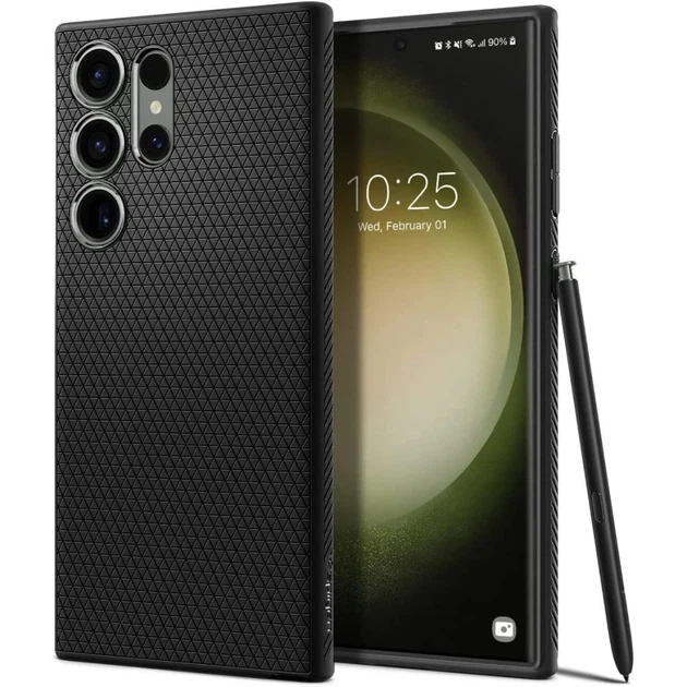 Чехол Spigen Liquid Air для Samsung Galaxy S23 Ultra Matte Black (ACS05614) - Фото 1 Чехол Spigen Liquid Air для Samsung Galaxy S23 Ultra Matte Black (ACS05614) - изображение 1