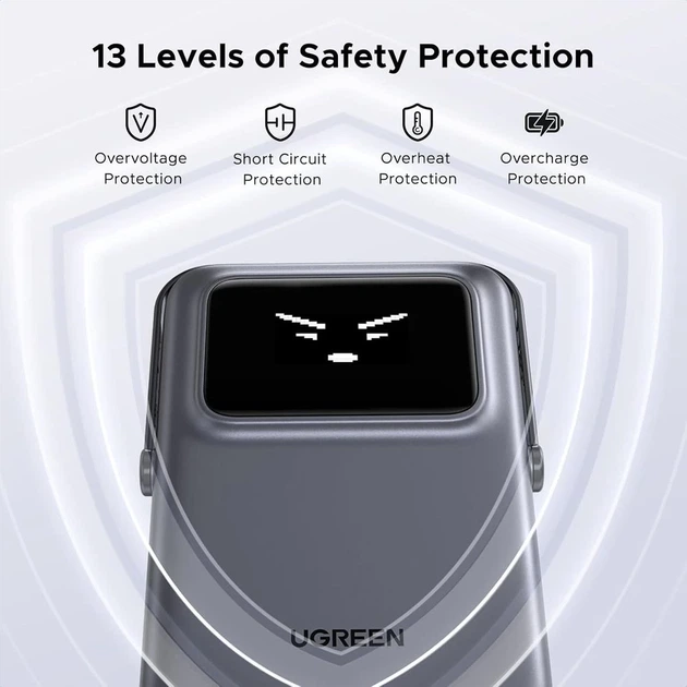 Портативное зарядное устройство Ugreen UNO PB572 10000mAh 20W Qi Grey with MagSafe (45694187624327327) - изображение 5