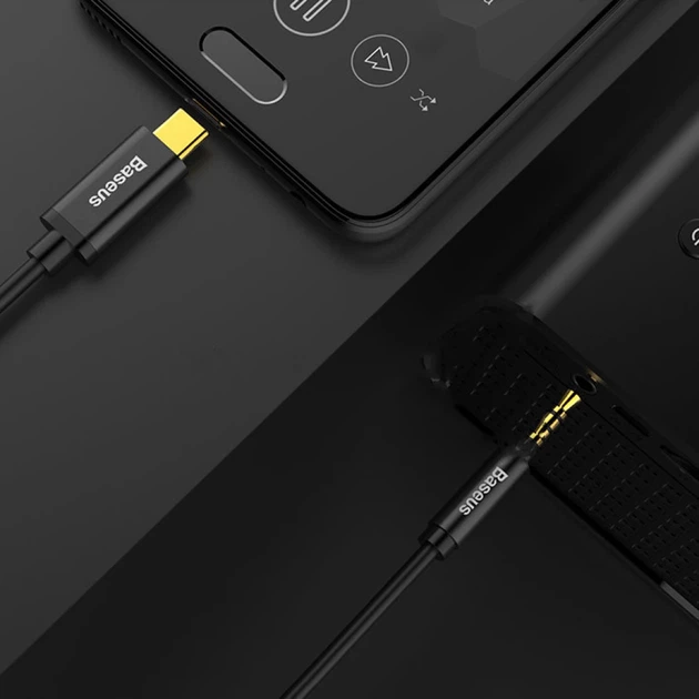 Кабель Baseus Yiven USB-C to 3.5mm Jack 1.2m Black (CAM01-01) - изображение 11