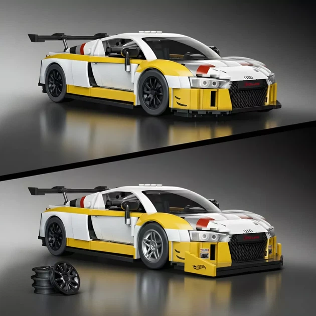 Машинка-конструктор Hot Wheels Brick Shop Elite Audi R8 LMS (JFT18) - изображение 6