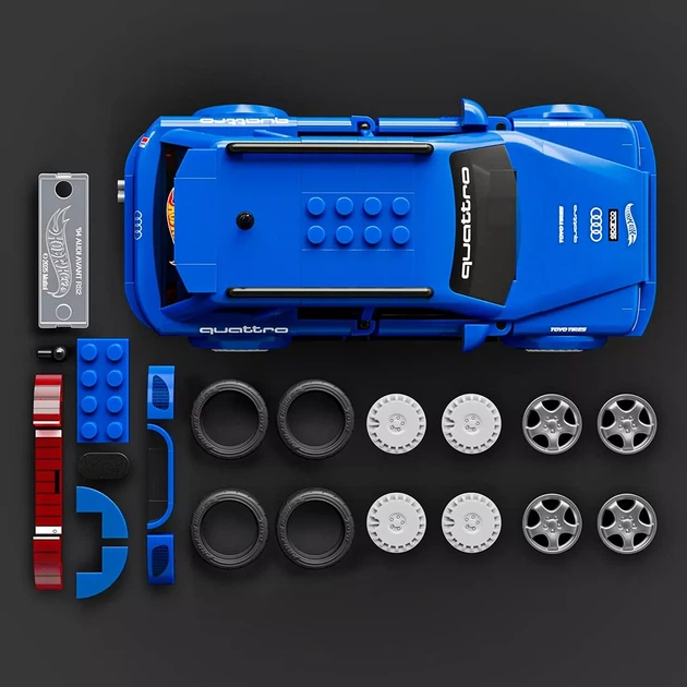 Машинка-конструктор Hot Wheels Brick Shop Speed Audi (JGR28) - изображение 3