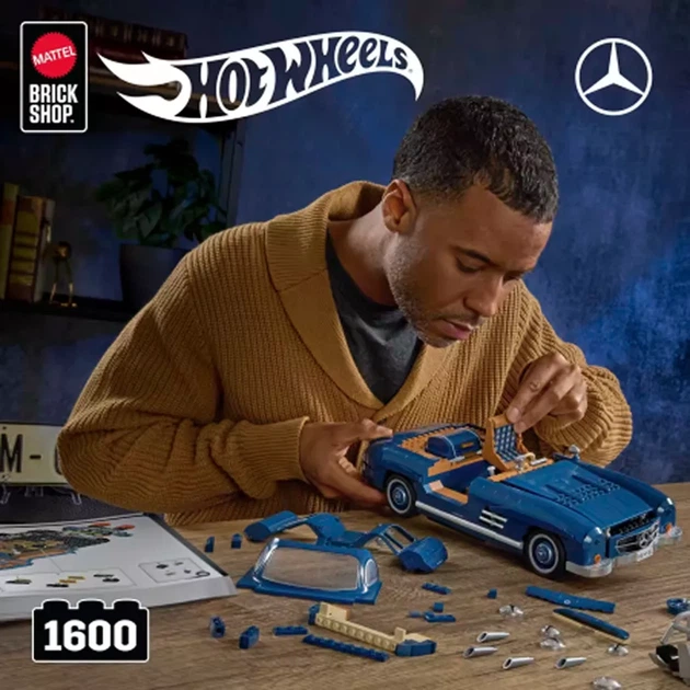 Машинка-конструктор Hot Wheels Brick Shop Mercedes-Benz 300 SL (HWW25) - зображення 8