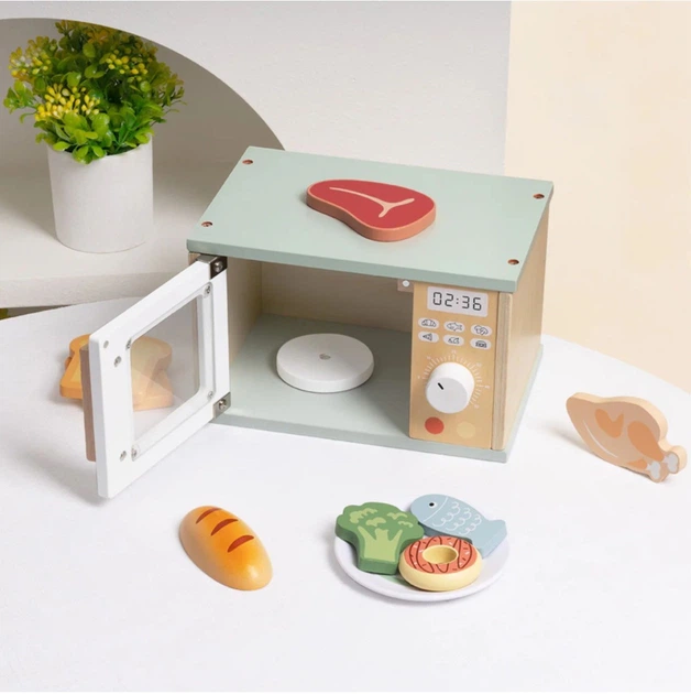 Zestaw do zabawy Tooky Toy Kuchenka mikrofalowa z produktami spożywczymi TP525 (6976831553654) - obraz 3