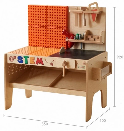 Zestaw do zabawy Masterkidz Warsztat XXL Montessori Stem z narzedziami ME29591 (6955920029591) - obraz 3