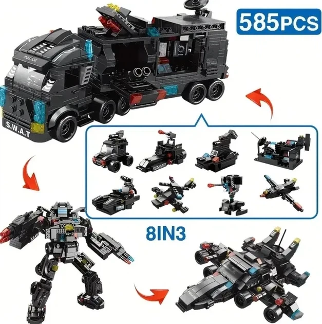 Конструктор SWAT Поліція 8в1 (585 деталей) - зображення 3