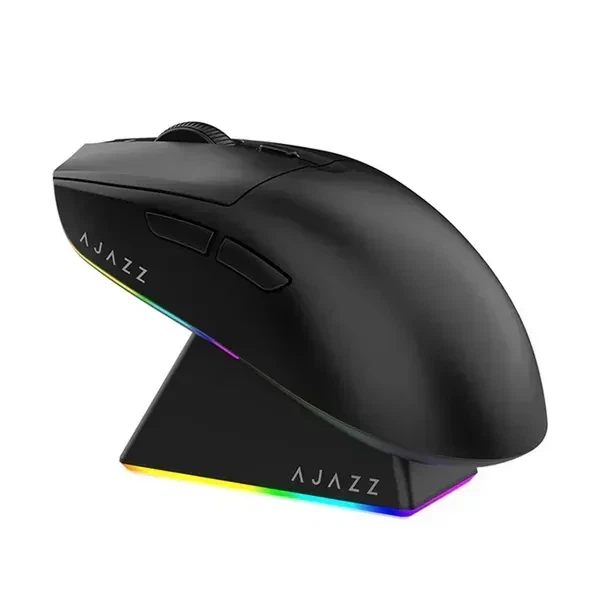 Игровая беспроводная мышь Ajazz AJ139 V2 MC Black + Док-станция, сенсор PAW3311, (2,4\Bluetooth\USB), 12000 DPI 1000 Гц опроса - изображение 4