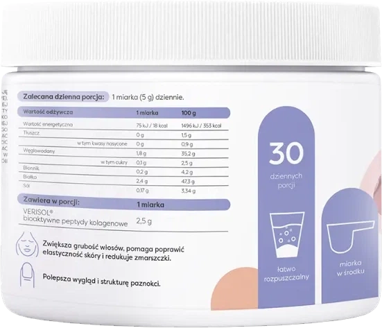 Дієтична добавка Osavi Колаген Волосся, шкіра та нігті 150 г Солона карамель (5904139923856) - зображення 2