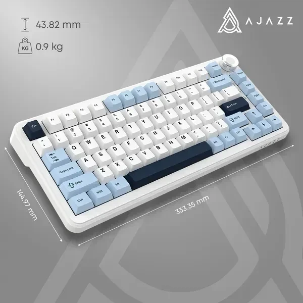 Беспроводная механическая клавиатура Ajazz AK820 Max Plus White Blue, Ajazz Daydream Switch, 75%, RGB Подсветка 2.4G/Bluetooth/USB - изображение 8