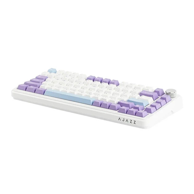 Магнитная клавиатура Ajazz AK820 Max HE White Purple, Hall Effect, Rapid Trigger, 8000 Гц опроса, RGB подсветки - Фото 5 Магнитная клавиатура Ajazz AK820 Max HE White Purple, Hall Effect, Rapid Trigger, 8000 Гц опроса, RGB подсветки - изображение 5
