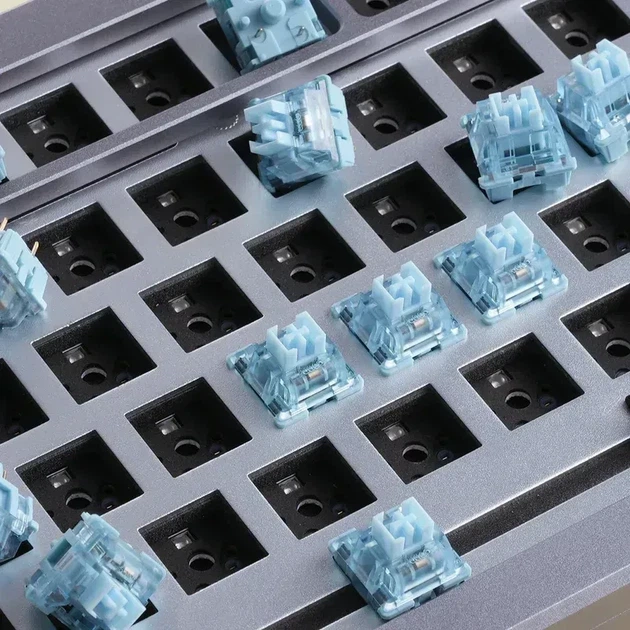 Набор механических переключателей Akko V3 Creamy Blue Pro набор из 45 шт кроемовых тактильных свечей для механических клавиатур - Фото 4 Набор механических переключателей Akko V3 Creamy Blue Pro набор из 45 шт кроемовых тактильных свечей для механических клавиатур - изображение 4