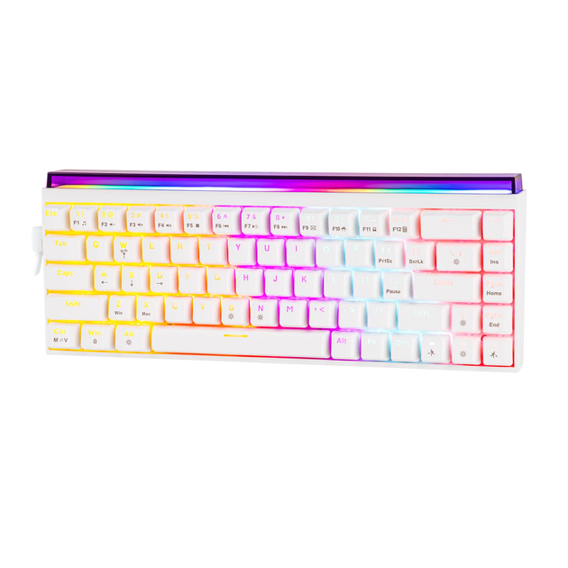 Механічна клавіатура Ajazz NK68 White з Red Switch, RGB підсвічуванням, HOT-SWAP, 65% - Фото 3 Механічна клавіатура Ajazz NK68 White з Red Switch, RGB підсвічуванням, HOT-SWAP, 65% - зображення 3