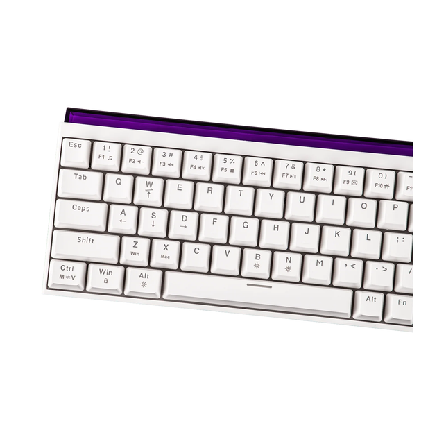 Механічна клавіатура Ajazz NK68 White з Red Switch, RGB підсвічуванням, HOT-SWAP, 65% - Фото 5 Механічна клавіатура Ajazz NK68 White з Red Switch, RGB підсвічуванням, HOT-SWAP, 65% - зображення 5