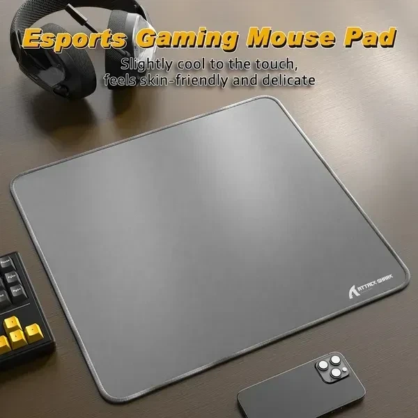 Игровой коврик ATTACK SHARK CM02 eSport Gray 450×400×4 мм, водостойкий, микрошов, текстурированная поверхность - изображение 5