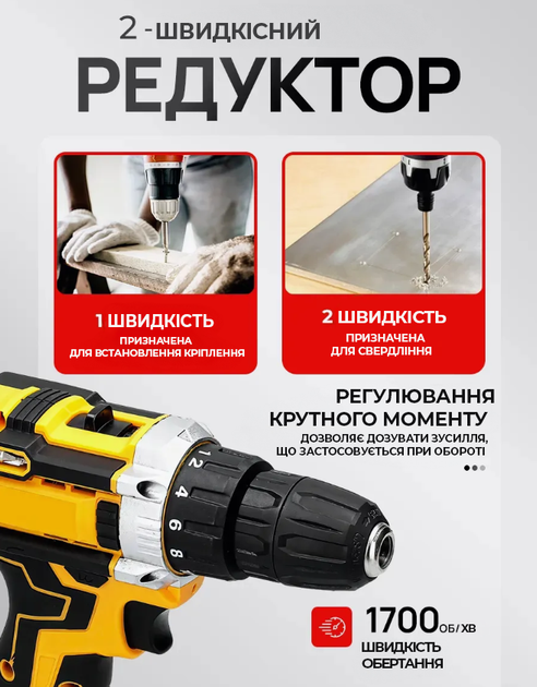Аккумуляторный шуруповерт 24V с набором инструментов в кейсе 2 аккумулятора 5.0Ah - изображение 4