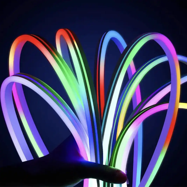 Гибкая неоновая LED Neon RGB лента 5 м с Bluetooth управлением пультом и приложением - изображение 4