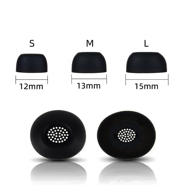 Силиконовые амбушюры Samsung Galaxy Buds 3 Fe | Galaxy Buds 3 Fe Черный - Фото 4 Силиконовые амбушюры Samsung Galaxy Buds 3 Fe | Galaxy Buds 3 Fe Черный - изображение 4