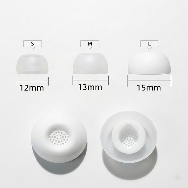 Силиконовые амбушюры Samsung Galaxy Buds 3 Fe | Galaxy Buds 3 Fe Белый - изображение 4