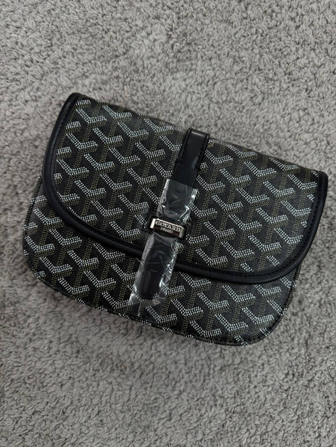 Чоловіча сумка Goyard екошкіра 21 × 15 см Чорна (LUX1270) - Фото 1 Чоловіча сумка Goyard екошкіра 21 × 15 см Чорна (LUX1270) - изображение 1