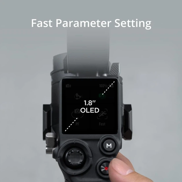 Стедикам DJI RS 3 Combo / 3-осевая стабилизация / до 3 кг / OLED-сенсорный дисплей / 12ч автономности / Черный Б/В k1 - изображение 6