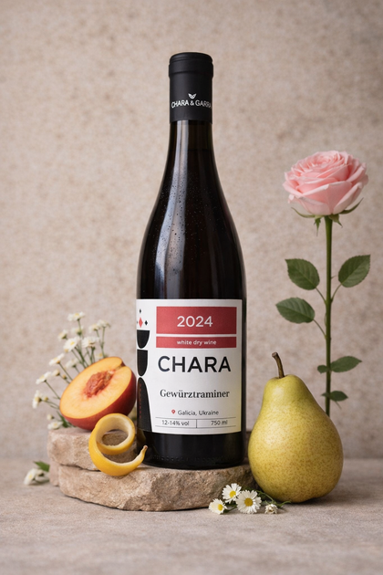 Вино Chara & Garra Gewürztraminer біле столове сухе 0.75 л - Фото 1 Вино Chara & Garra Gewürztraminer біле столове сухе 0.75 л - зображення 1