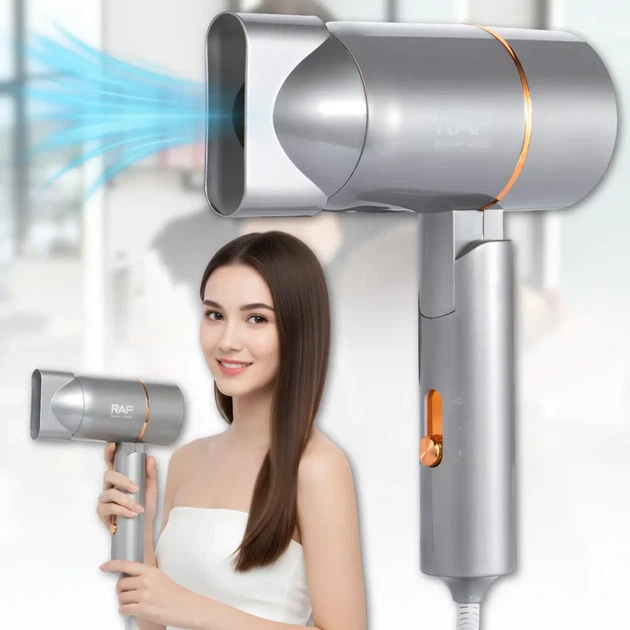 Фен складний для волосся з двома температурними режимами 800W RAF R.4556G - изображение 2