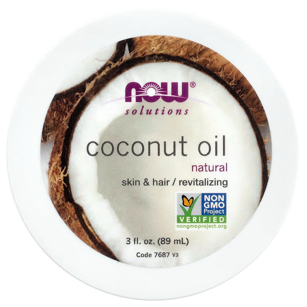 Натуральное кокосовое масло NOW Foods, Solutions "Coconut Oil Natural" увлажняющее (89 мл) - изображение 3
