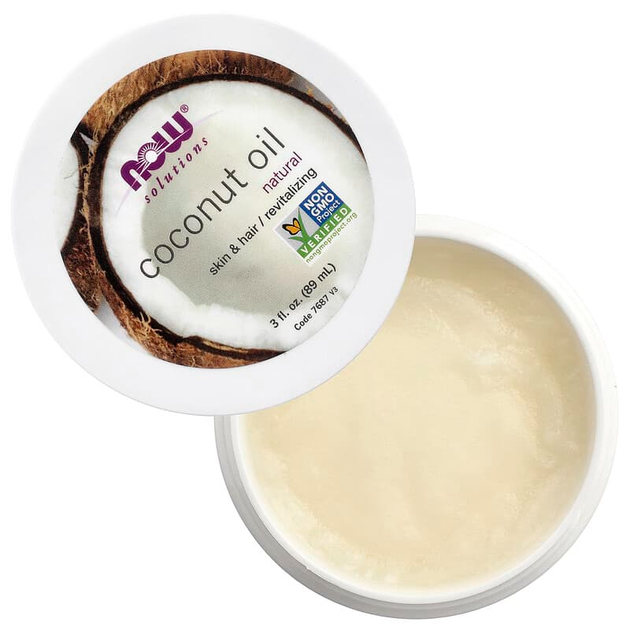 Натуральное кокосовое масло NOW Foods, Solutions "Coconut Oil Natural" увлажняющее (89 мл) - изображение 4