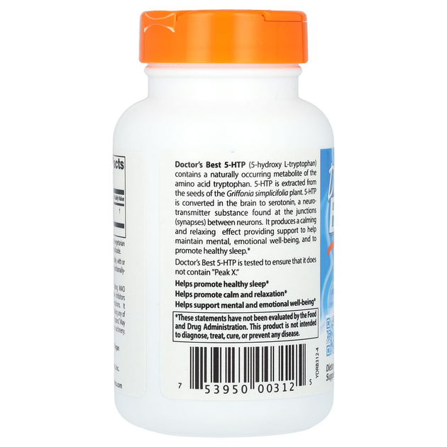 5-гидрокситриптофан Doctor's Best "5-HTP" 100 мг (180 капсул) - изображение 3