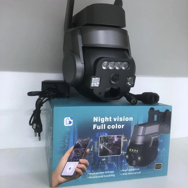 Вулична Wi-Fi IP-камера WIFI OUTDOOR Q 812/9162 4 Мп з інфрачервоним нічним баченням, датчиком руху та двостороннім аудіо - изображение 2