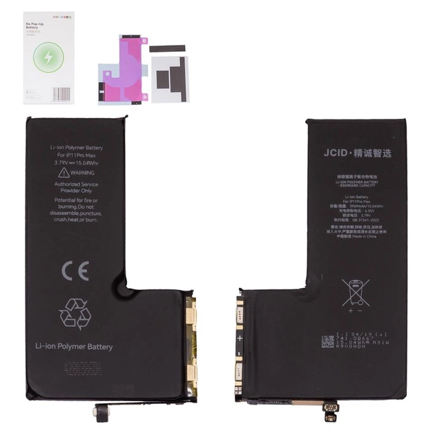 Акумулятор JCID для iPhone 11 Pro Max (3969 mAh) Без помилки / No Pop-Up (зі шлейфом), в наявності - Фото 1 Акумулятор JCID для iPhone 11 Pro Max (3969 mAh) Без помилки / No Pop-Up (зі шлейфом), в наявності - зображення 1