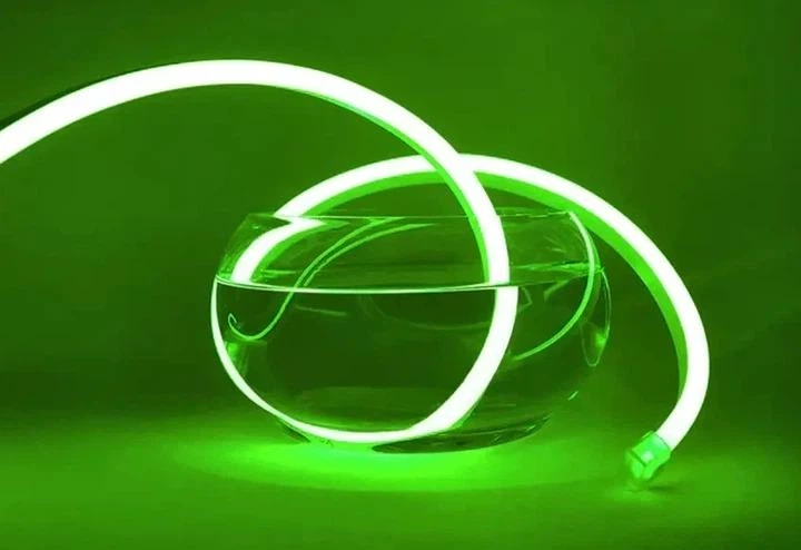 LED NEON стрічка 5м зелена 0764 12В силіконова неонова стрічка IP65 гнучка вологозахищена підсвітка для вивісок фасаду інтер'єру рекламна контурна підсвітка з блоком живлення - изображение 4