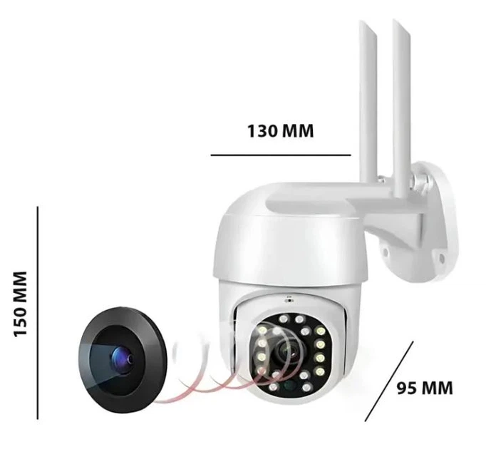 WiFi IP камера відеоспостереження HX A 1536C 5 Мп з нічним баченням, датчиком руху, двостороннім аудіо та WiFi, IP66 - Фото 8 WiFi IP камера відеоспостереження HX A 1536C 5 Мп з нічним баченням, датчиком руху, двостороннім аудіо та WiFi, IP66 - изображение 8
