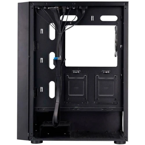 Корпус 1stPlayer Go6-BK-4FS7, Black, без БЖ, Midi Tower, ATX / Micro ATX / Mini ITX, 1xUSB 3.0 / 2xUSB 2.0, макс. CPU - 165 мм / VGA - 320 мм, 4x120 мм RGB, бічна панель із загартованого скла - изображение 5