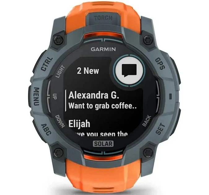 Смарт-годинник Garmin Instinct 3, 50mm, Solar, Spark Orange Bzl w/Spark Orange Bnd (010-02935-01) - зображення 3