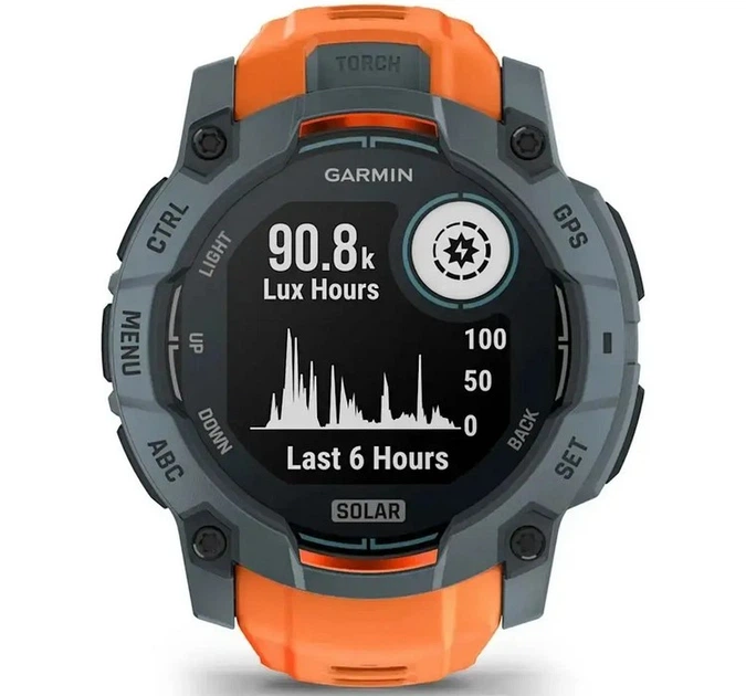Смарт-годинник Garmin Instinct 3, 50mm, Solar, Spark Orange Bzl w/Spark Orange Bnd (010-02935-01) - зображення 6