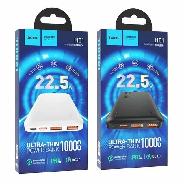 УМБ Hoco J101 10000mAh Astute 22.5W fully compatible (Black) - изображение 3
