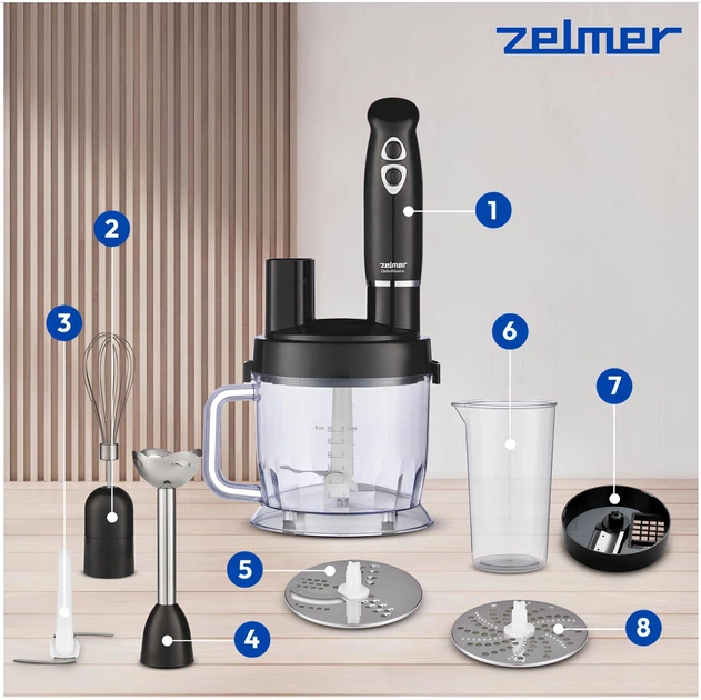 Блендер мини-комбайн с нарезкой кубиками Zelmer ZHB4600 - изображение 7