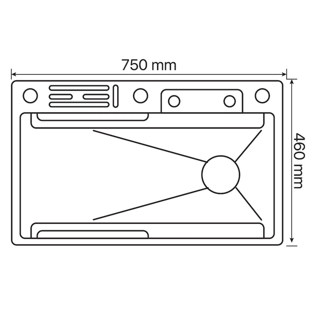 Мийка багатофункціональна Zerix ZH7546-SET-06.SUS304 DECOR з вбудованим змішувачем (ZX5682) (00149407) - изображение 2