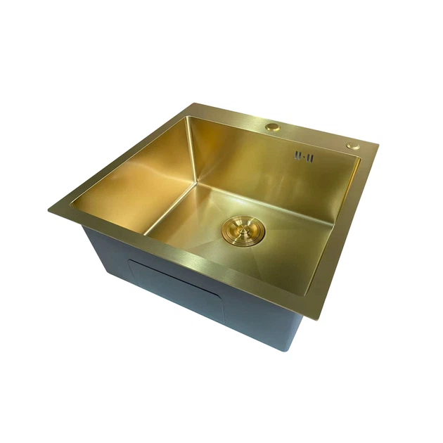 Мийка Mixxus MH5050 Micro Decor Brushed Gold (3.0/0.8) з нерж. сталі (колір матове золото) (MI8214) (00149310) - зображення 2