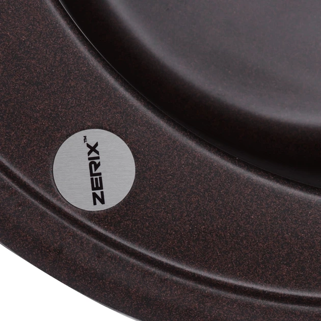 Мийка кухонна Zerix ZS-510R-12 Коричнева (ZX4536) (00149574) - Фото 3 Мийка кухонна Zerix ZS-510R-12 Коричнева (ZX4536) (00149574) - изображение 3