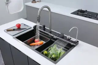 Мийка багатофункціональна Zerix ZH7546-SET-05 Decor Graphite з вбудованим змішувачем з нерж.сталі (Z (00149390) - изображение 2